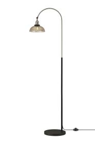 Walter-Satin Nickel Floor Lamps Deco Shaded Floor Lamps